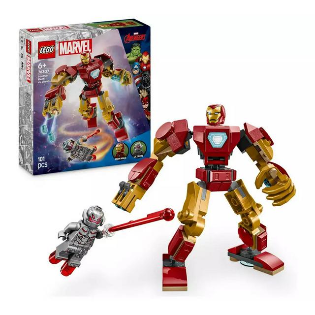 LEGO Marvel Iron Man Mech vs. Ultron Building Toy Set 76307 - gallery image 1