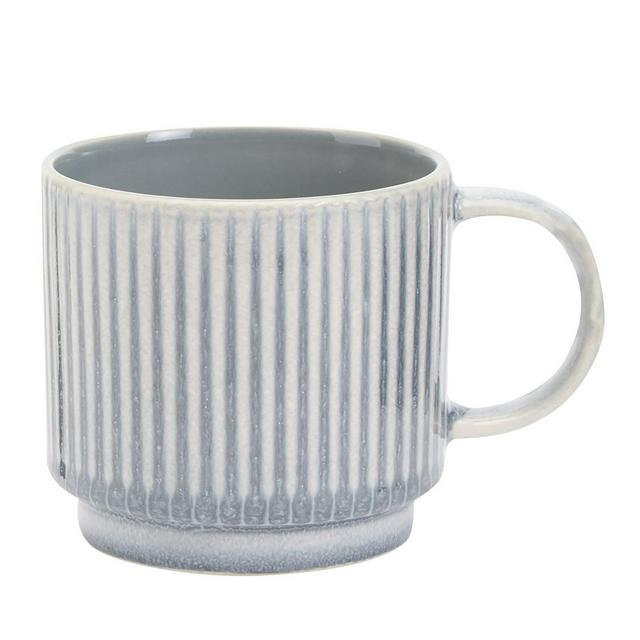 Sainsbury's Home Ribbed Mug - Grey - gallery image 1