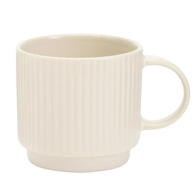 Sainsbury's Home Ribbed Mug - Cream - gallery image 1