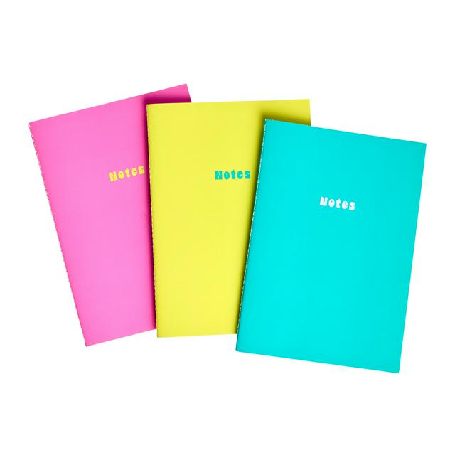 Sainsbury's Home Pack of 3 A5 Bold Notebooks