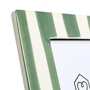 Habitat Ceramic Stripe Photo Frame Green - 4x6 - gallery image 4