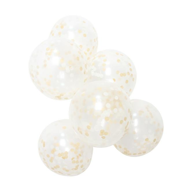 Sainsbury's Home Pack of 6 Gold Confetti 10" Balloons