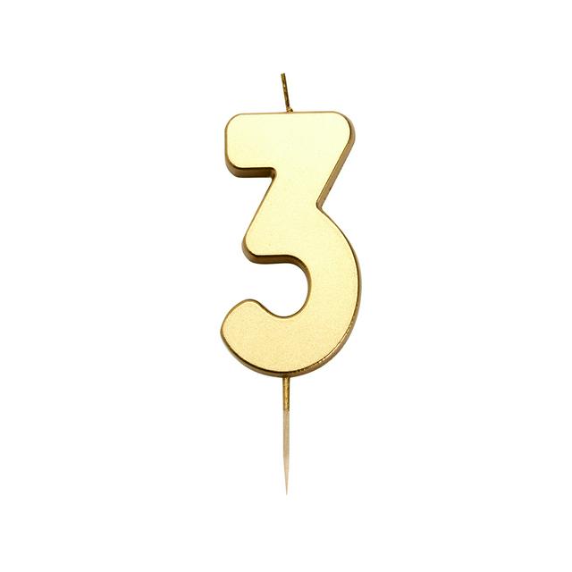 Sainsbury's Home Gold Number Candle Age 3
