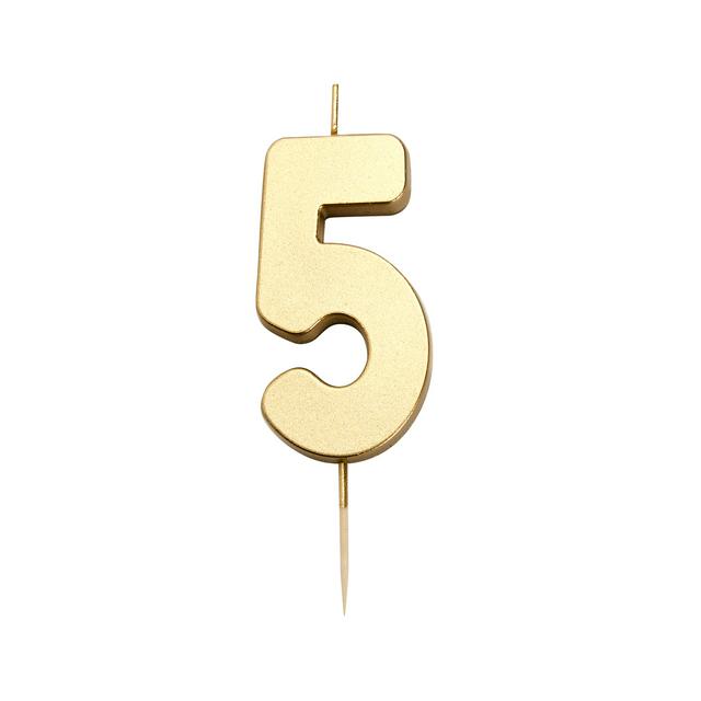Sainsbury's Home Gold Number Candle Age 5