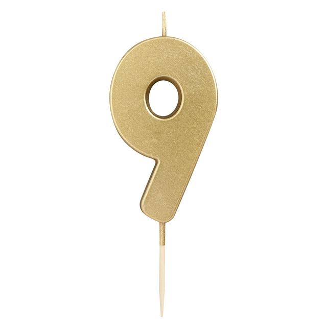 Sainsbury's Home Gold Number Candle Age 9