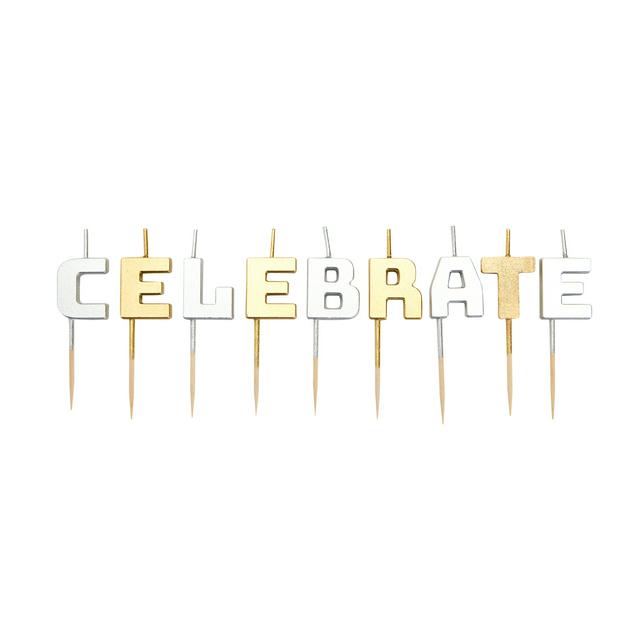 Sainsbury's Home Metallic Celebrate Letter Candle