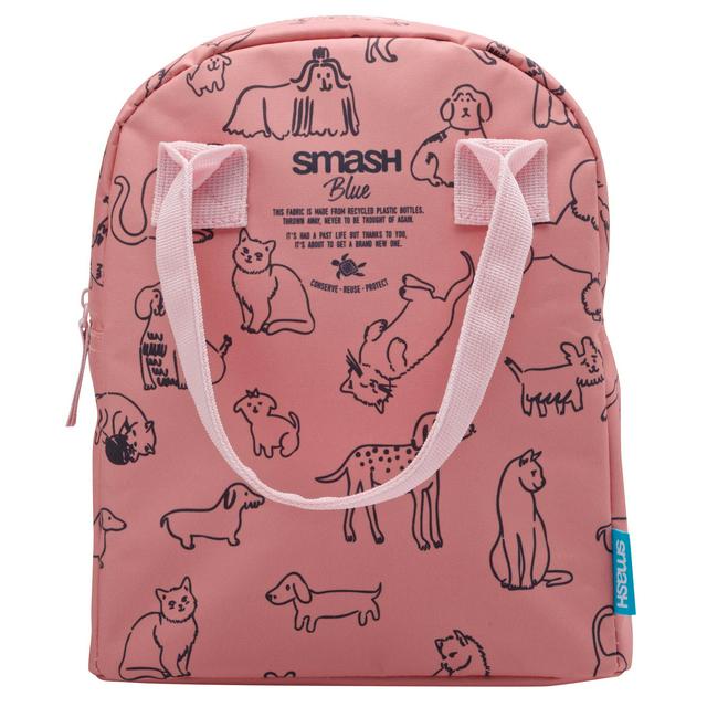 SMASH Coral Cat Dog Lunch Bag