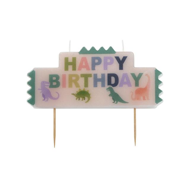 Sainsbury's Home Dino Happy Birthday Block Candle