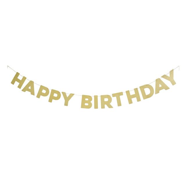 Sainsbury's Home Happy Birthday Bunting Gold