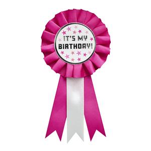 Sainsbury's Home Pastel Pink Birthday Rosette Badge