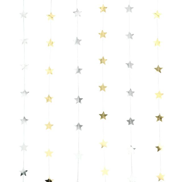 Sainsbury's Home DIY Metallic Paper Star Tassel Backdrop