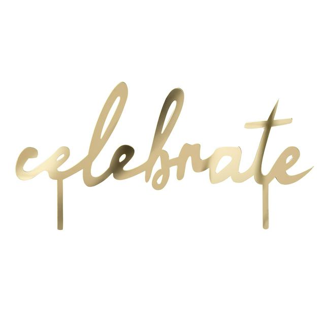 Sainsbury's Home Celebrate Metallic Acrylic Cake Topper