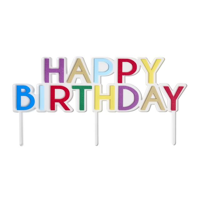 Sainsbury's Home Celebrate Metallic Acrylic Cake Topper