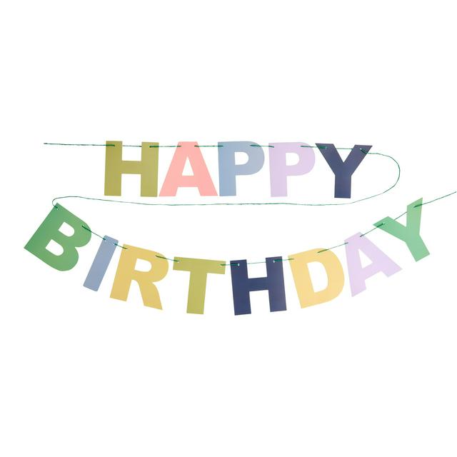 Sainsbury's Home Multicoloured Happy Birthday Cardboard Bunting