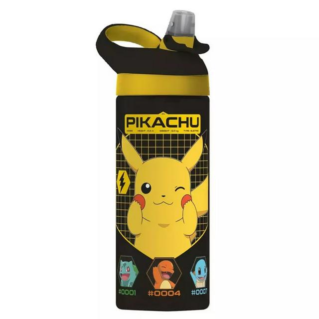 Pokémon Hox Pokémon Pikachu Black Sipper Water Bottle - 600ml