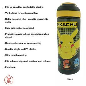 Hox Pokémon Pikachu Black Sipper Water Bottle - 600ml - gallery image 4