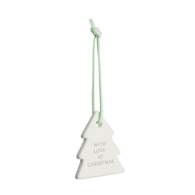 Sainsbury's Home Mini Ceramic Keepsake - With Love At Christmas Single Decoration - gallery image 1