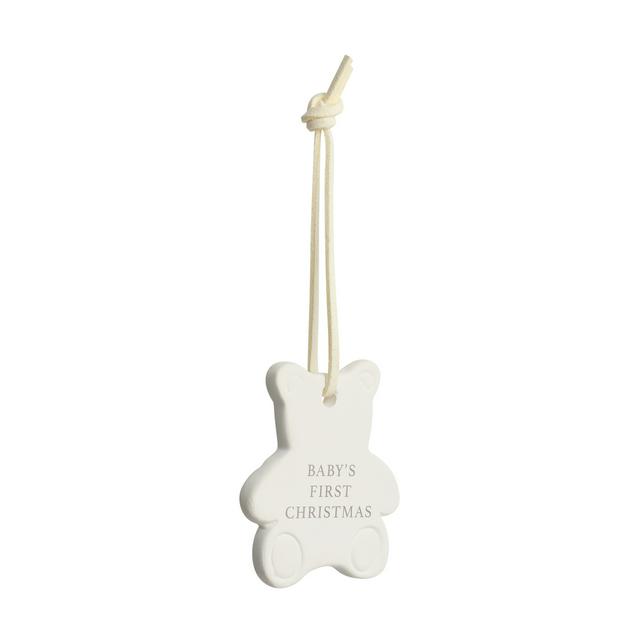 Sainsbury's Home Mini Ceramic Keepsake - Baby's First Christmas Single Decoration - gallery image 1