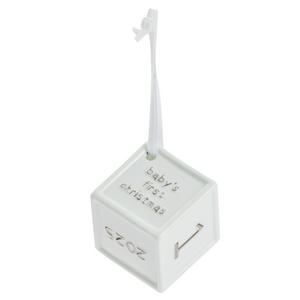 Sainsbury's Home Single Babies First Christmas Cube Bauble - gallery image 3