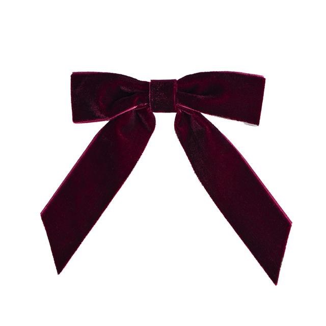 Sainsbury's Home Pack of 6 Burgundy Bows - gallery image 1