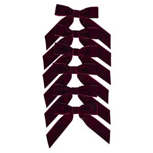 Sainsbury's Home Pack of 6 Burgundy Bows - gallery image 2