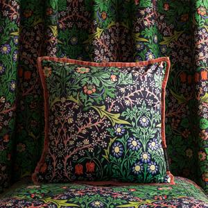 Habitat x Morris & Co. Blackthorn Cushion - Green - 43x43cm