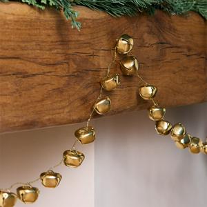 Habitat Gold Coloured Bell Christmas Garland - gallery image 4