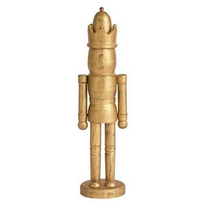 Habitat Gold Coloured Wooden Nutcracker Christmas Decoration - gallery image 2