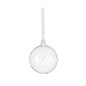 Habitat Pack of 6 Handblown Mixed Size Swirl Glass Bauble - gallery image 2