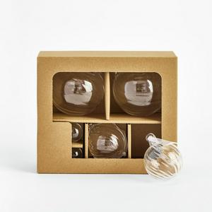 Habitat Pack of 6 Handblown Mixed Size Swirl Glass Bauble - gallery image 4