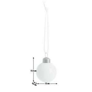 Habitat Pack of 6 Glass Mini Christmas Bauble - Ivory - gallery image 4