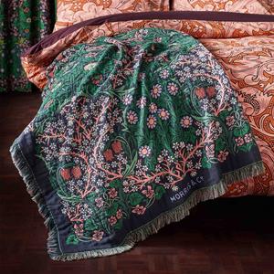 Habitat x Morris & Co. Blackthorn Throw - Green - 125x150cm