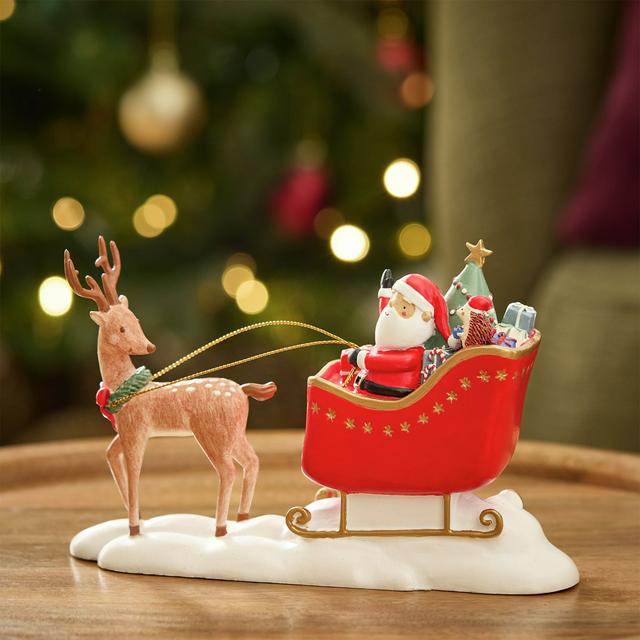 Sainsbury's Home Santa & Rudolf Christmas Table Decoration - gallery image 1
