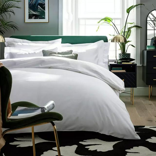 Habitat Egyptian Cotton 400TC Bedding Set - Solid White - gallery image 1