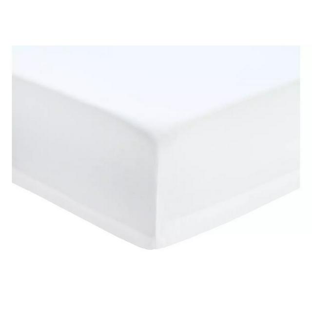 Habitat Cotton Rich 180TC Plain White Fitted Sheet
