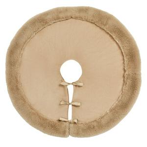 Habitat Taupe Velvet and Faux Fur Christmas Tree Skirt - gallery image 2
