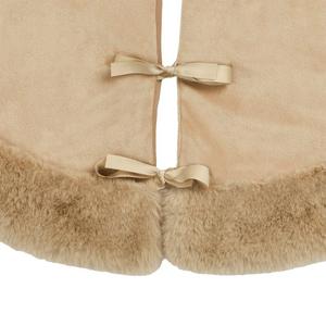 Habitat Taupe Velvet and Faux Fur Christmas Tree Skirt - gallery image 3