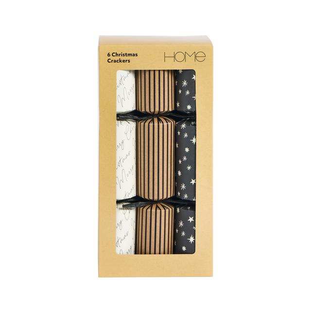 Sainsbury's Home Pack of 6 Stars & Text Dinner Crackers - gallery image 1