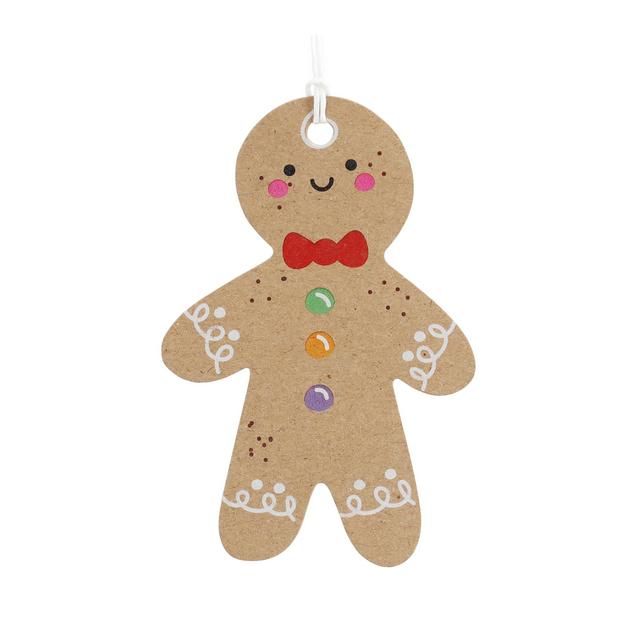 Sainsbury's Home Pack of 6 Gingerbread Gift Tag - gallery image 1