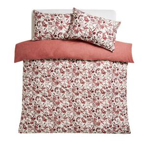Sainsbury's Home Foliage Print Superking Bedding Set - Burgundy - gallery image 4