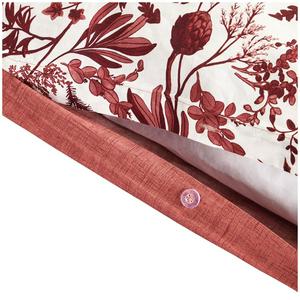 Sainsbury's Home Foliage Print Superking Bedding Set - Burgundy - gallery image 5
