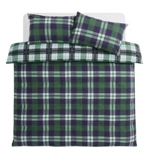 Sainsbury's Home Country Check Bedding Set - Green - gallery image 2