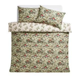 Sainsbury's Home Country Robin Foliage Bedding Set - Green - gallery image 2
