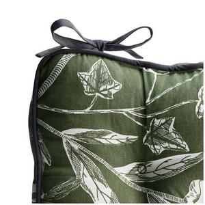 Habitat Floral Seat Cushion - Green - gallery image 3