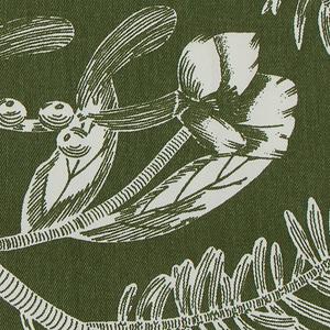 Habitat Floral & Stripe Reversible Cotton Table Runner - Green - gallery image 2