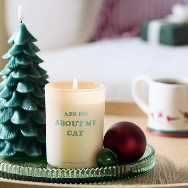 Sainsbury's Home Ask Me About My Cat Candle - gallery image 1