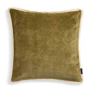 Habitat Cotton Velvet Cushion - Khaki - 43x43