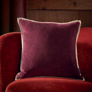 Habitat Cotton Velvet Cushion - Khaki - 43x43