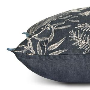 Habitat Mono Printed Winter Floral Cushion - 43x43 - gallery image 4