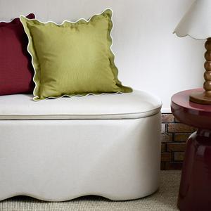 Habitat Scallop Cushion - Olive - 43x43 - gallery image 2
